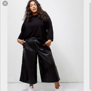 NWT Lane Bryant vegan leather gaucho pants